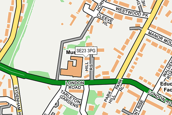 SE23 3PG map - OS OpenMap – Local (Ordnance Survey)