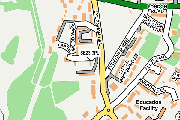 SE23 3PL map - OS OpenMap – Local (Ordnance Survey)