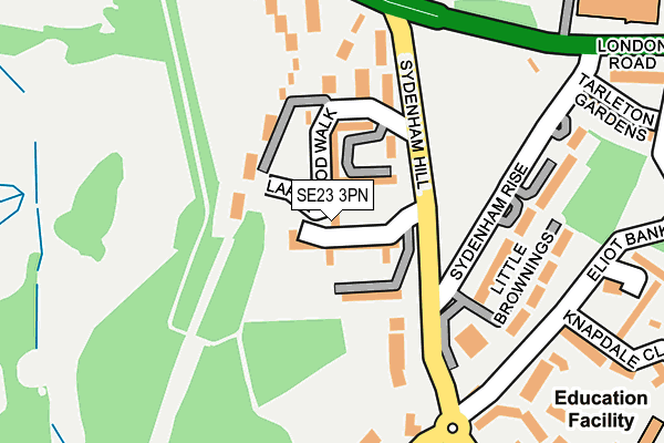 SE23 3PN map - OS OpenMap – Local (Ordnance Survey)