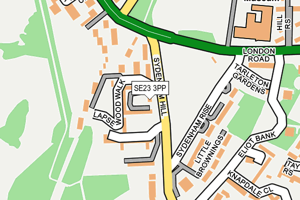 SE23 3PP map - OS OpenMap – Local (Ordnance Survey)