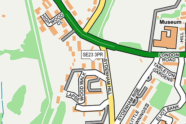 SE23 3PR map - OS OpenMap – Local (Ordnance Survey)