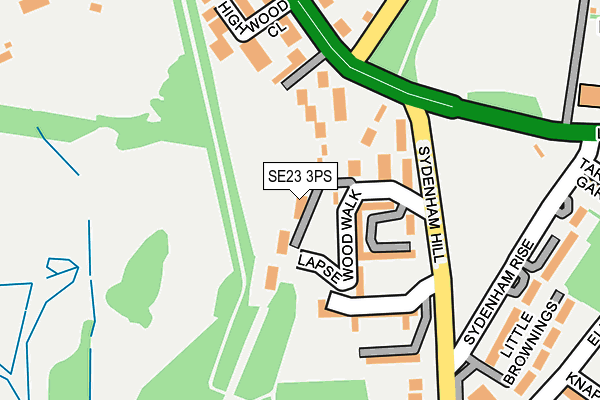 SE23 3PS map - OS OpenMap – Local (Ordnance Survey)