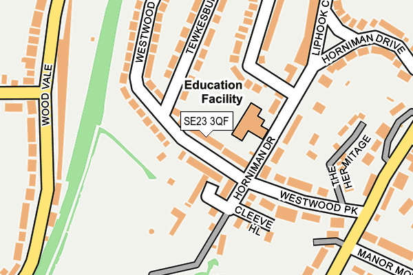 SE23 3QF map - OS OpenMap – Local (Ordnance Survey)