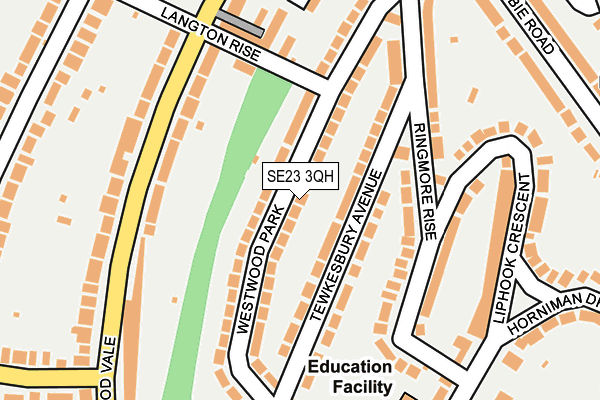 SE23 3QH map - OS OpenMap – Local (Ordnance Survey)