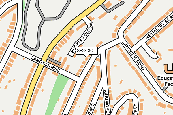 SE23 3QL map - OS OpenMap – Local (Ordnance Survey)