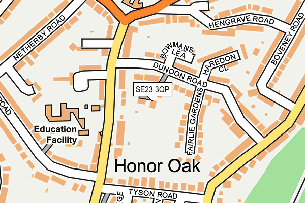 SE23 3QP map - OS OpenMap – Local (Ordnance Survey)