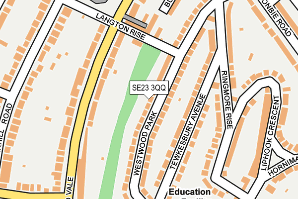 SE23 3QQ map - OS OpenMap – Local (Ordnance Survey)