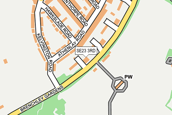 SE23 3RD map - OS OpenMap – Local (Ordnance Survey)
