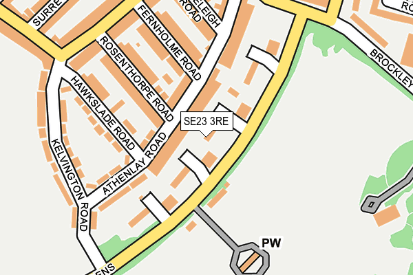 SE23 3RE map - OS OpenMap – Local (Ordnance Survey)