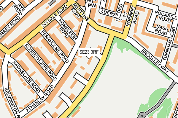 SE23 3RF map - OS OpenMap – Local (Ordnance Survey)