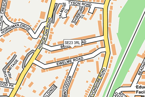SE23 3RL map - OS OpenMap – Local (Ordnance Survey)