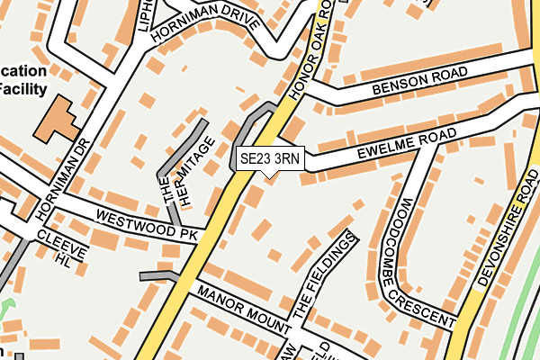 SE23 3RN map - OS OpenMap – Local (Ordnance Survey)