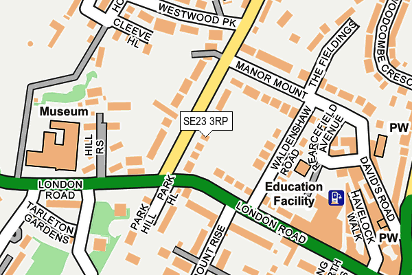 SE23 3RP map - OS OpenMap – Local (Ordnance Survey)