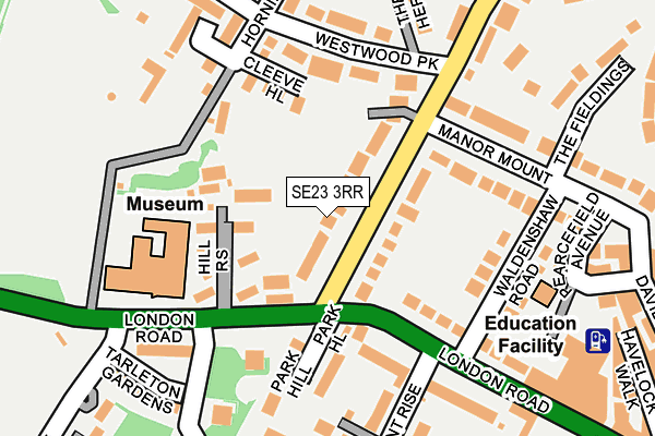 SE23 3RR map - OS OpenMap – Local (Ordnance Survey)