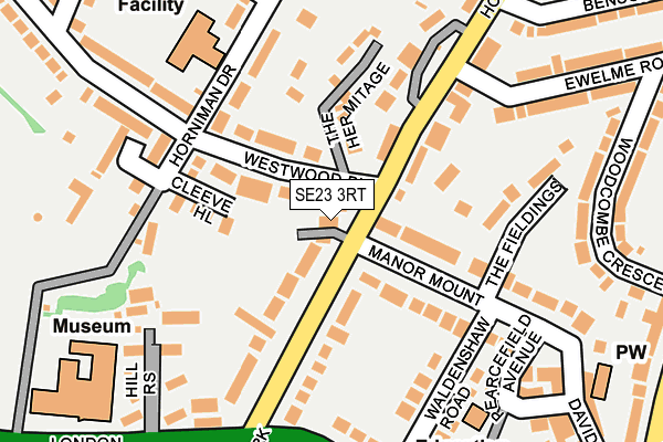 SE23 3RT map - OS OpenMap – Local (Ordnance Survey)