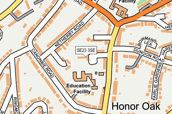 SE23 3SE map - OS OpenMap – Local (Ordnance Survey)