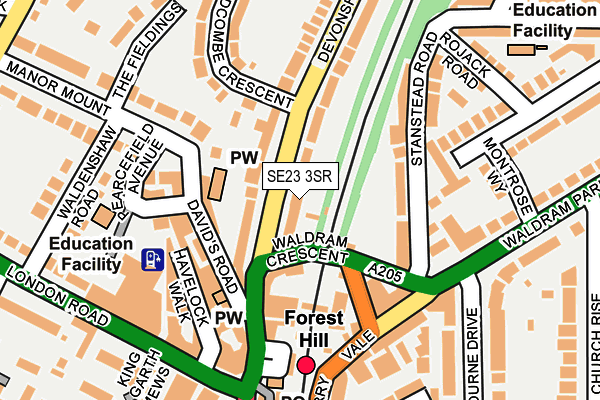 SE23 3SR map - OS OpenMap – Local (Ordnance Survey)