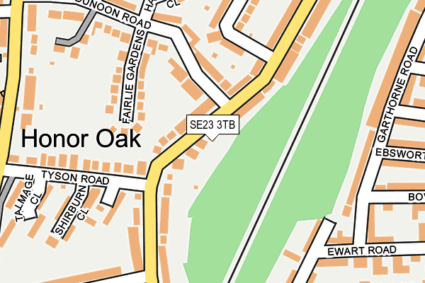 SE23 3TB map - OS OpenMap – Local (Ordnance Survey)