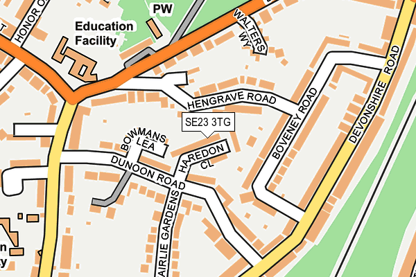 SE23 3TG map - OS OpenMap – Local (Ordnance Survey)