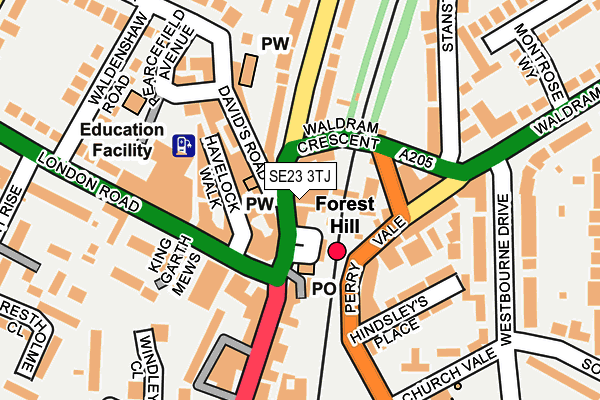 SE23 3TJ map - OS OpenMap – Local (Ordnance Survey)