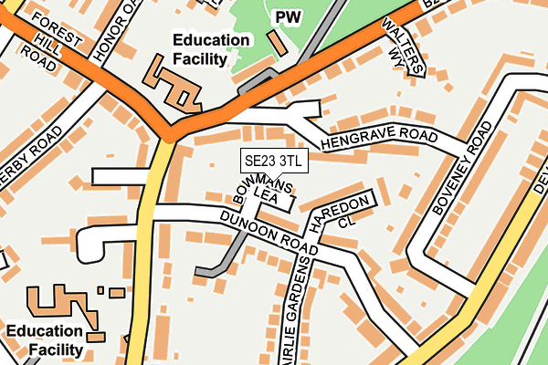 SE23 3TL map - OS OpenMap – Local (Ordnance Survey)