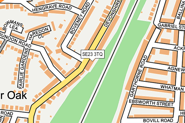 SE23 3TQ map - OS OpenMap – Local (Ordnance Survey)
