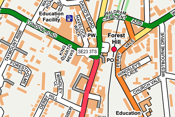 SE23 3TS map - OS OpenMap – Local (Ordnance Survey)