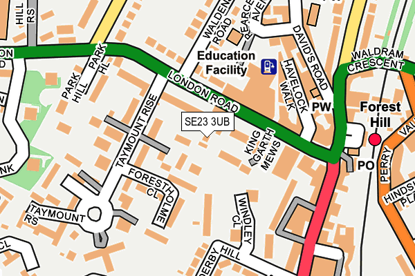 SE23 3UB map - OS OpenMap – Local (Ordnance Survey)