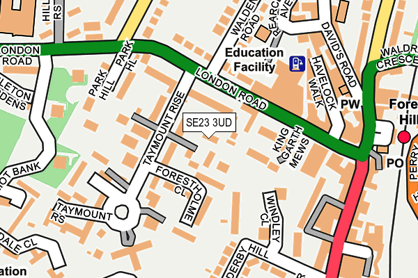 SE23 3UD map - OS OpenMap – Local (Ordnance Survey)