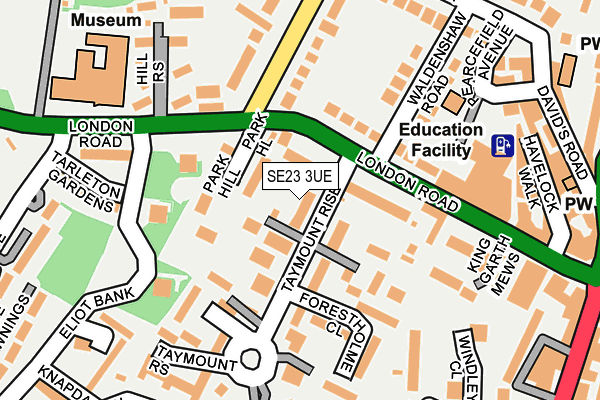 SE23 3UE map - OS OpenMap – Local (Ordnance Survey)