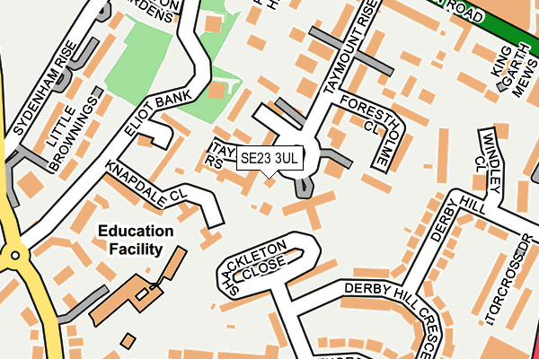 SE23 3UL map - OS OpenMap – Local (Ordnance Survey)