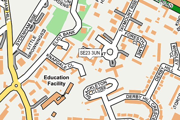 SE23 3UN map - OS OpenMap – Local (Ordnance Survey)