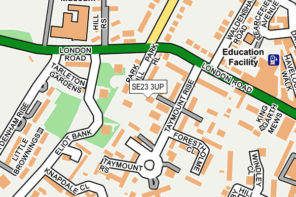 SE23 3UP map - OS OpenMap – Local (Ordnance Survey)