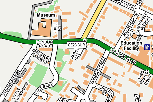 SE23 3UR map - OS OpenMap – Local (Ordnance Survey)