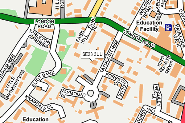 SE23 3UU map - OS OpenMap – Local (Ordnance Survey)