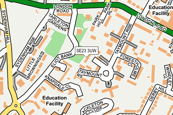 SE23 3UW map - OS OpenMap – Local (Ordnance Survey)