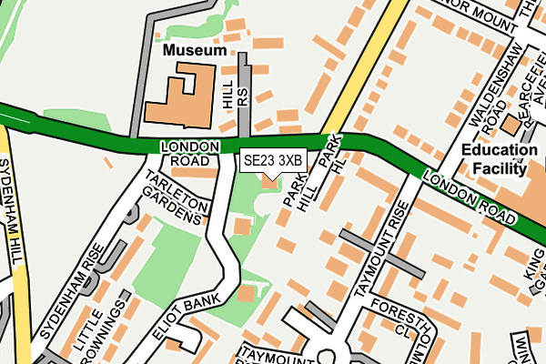 SE23 3XB map - OS OpenMap – Local (Ordnance Survey)