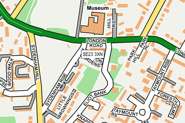 SE23 3XN map - OS OpenMap – Local (Ordnance Survey)