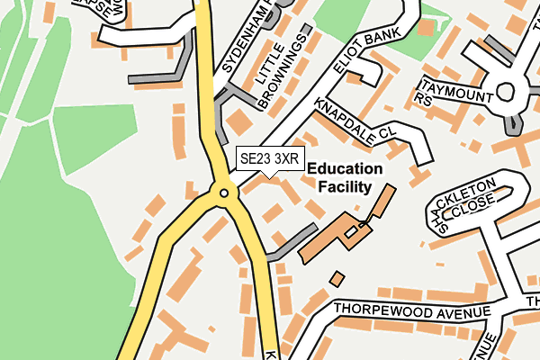 SE23 3XR map - OS OpenMap – Local (Ordnance Survey)