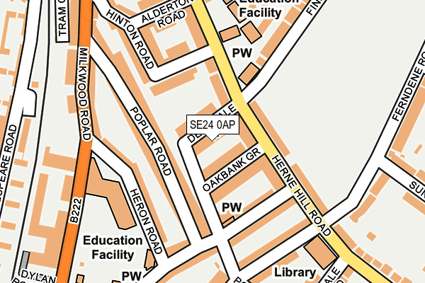 SE24 0AP map - OS OpenMap – Local (Ordnance Survey)
