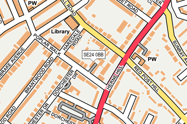 SE24 0BB map - OS OpenMap – Local (Ordnance Survey)