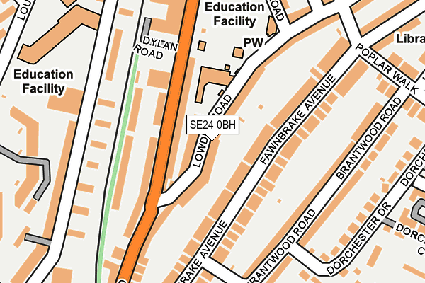 SE24 0BH map - OS OpenMap – Local (Ordnance Survey)