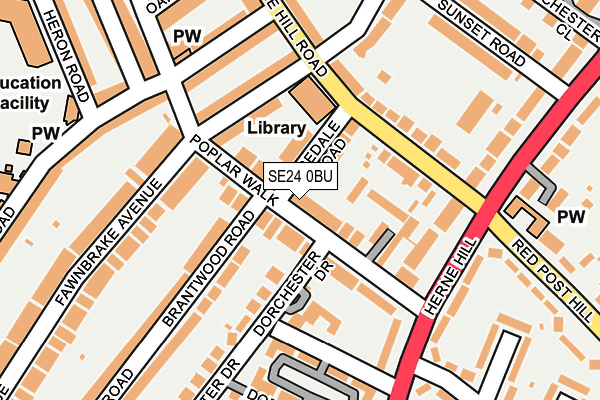 SE24 0BU map - OS OpenMap – Local (Ordnance Survey)