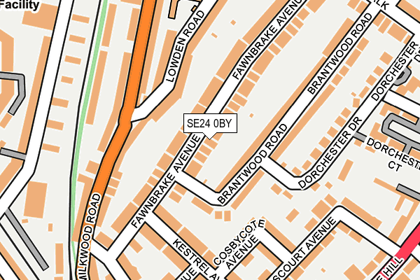 SE24 0BY map - OS OpenMap – Local (Ordnance Survey)
