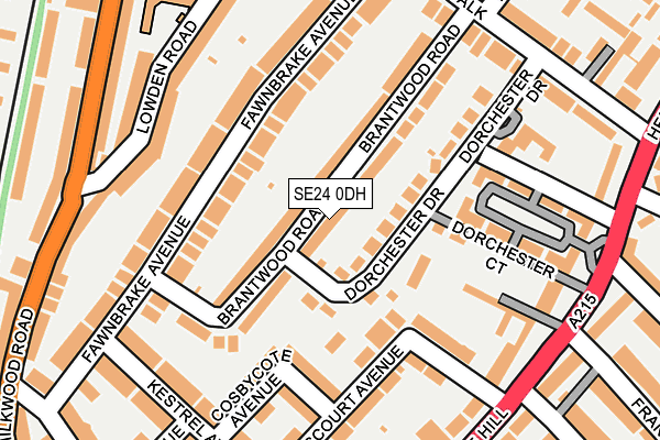 SE24 0DH map - OS OpenMap – Local (Ordnance Survey)