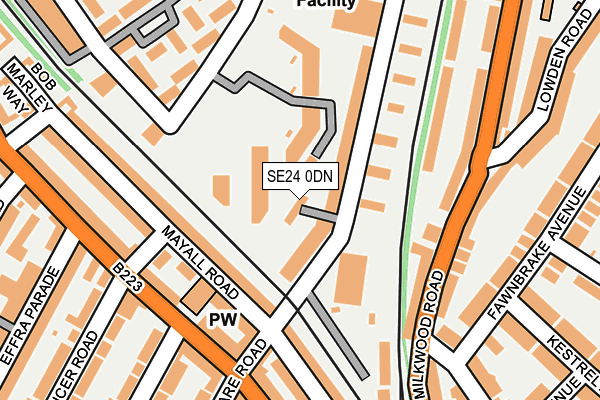 SE24 0DN map - OS OpenMap – Local (Ordnance Survey)