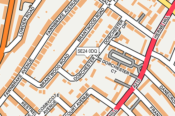 SE24 0DQ map - OS OpenMap – Local (Ordnance Survey)