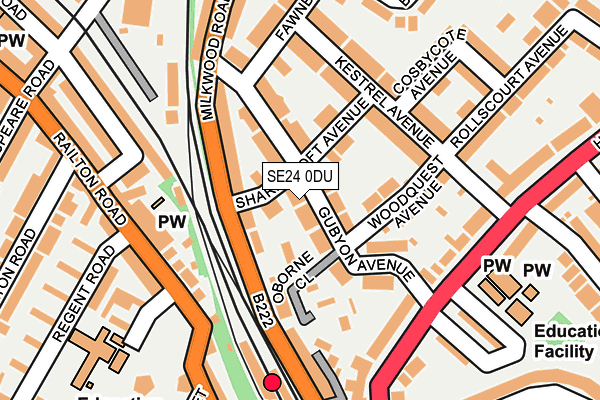SE24 0DU map - OS OpenMap – Local (Ordnance Survey)