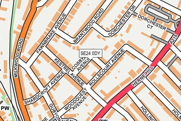 SE24 0DY map - OS OpenMap – Local (Ordnance Survey)