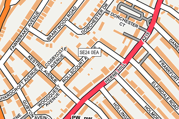 SE24 0EA map - OS OpenMap – Local (Ordnance Survey)